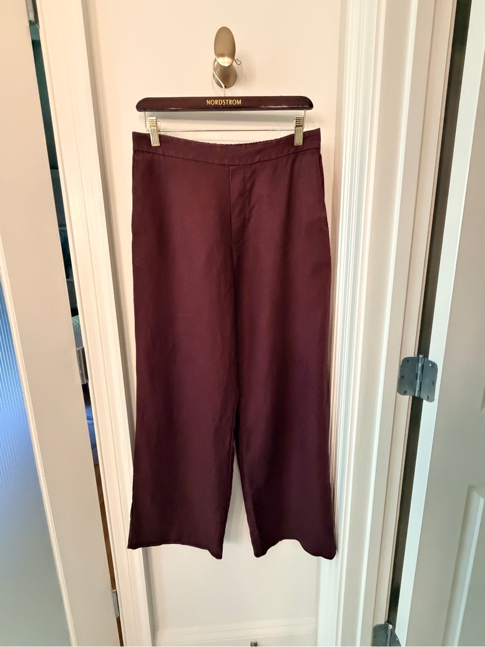 Madewell Wide-Leg Linen Pant - brown